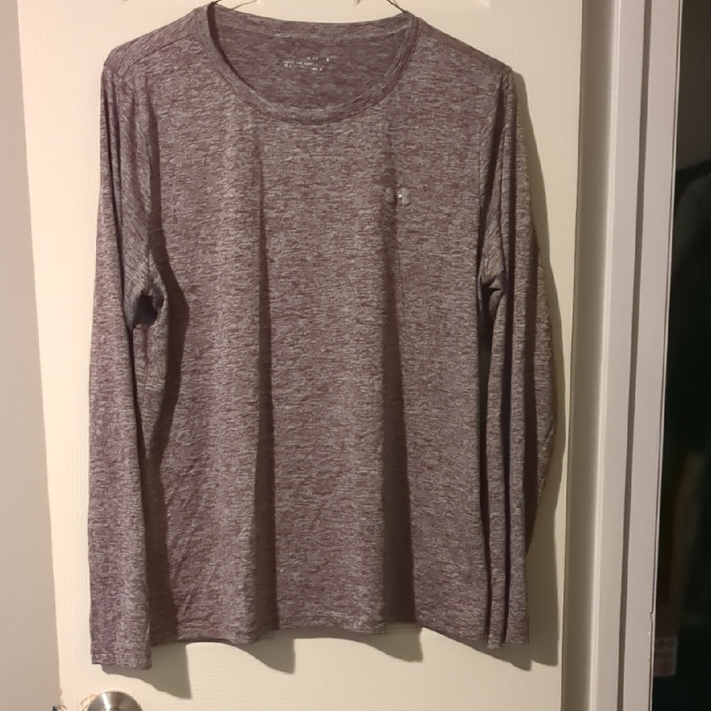 #31 Under Armour Heathered Burgundy Long Sleeve Shirt